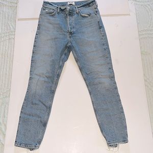 18. AGOLDE Los Angles Denim Jeans Distressed High Rise Button Fly